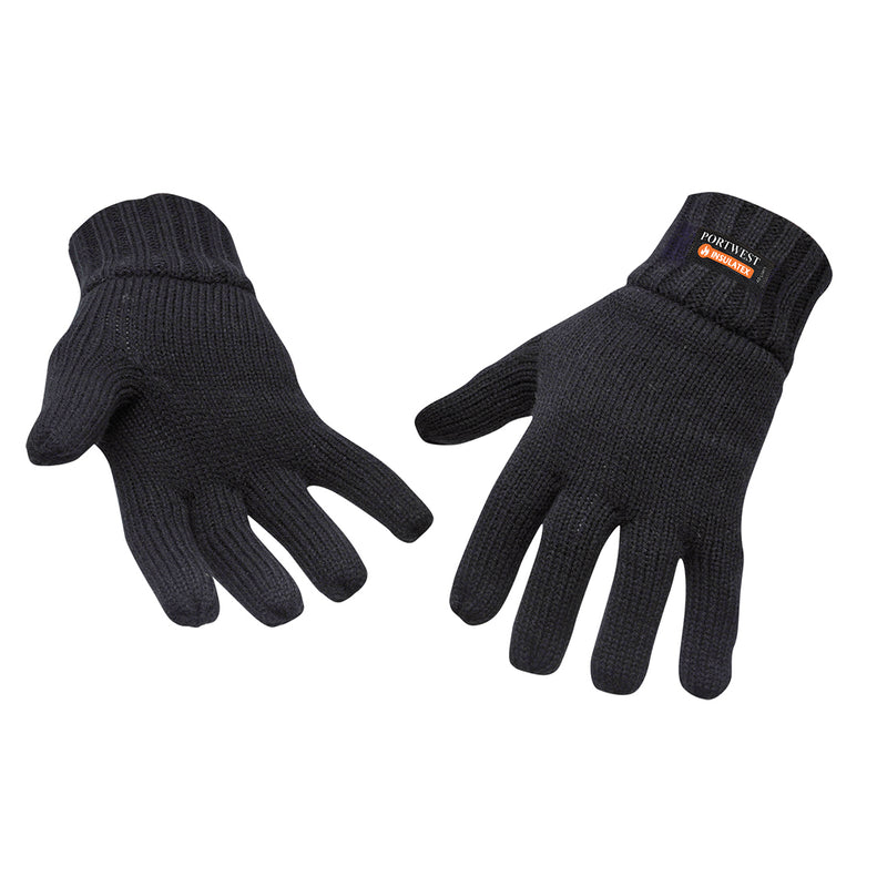 GL13-Black.  Knit Glove Insulatex Lined.  Live Chat for Bulk Discounts