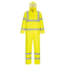 H448-Yellow.  Hi-Vis Packaway Rainsuit.  Live Chat for Bulk Discounts