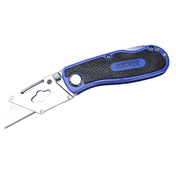 KN30-Blue.  Portwest Folding Utility Knife.  Live Chat for Bulk Discounts