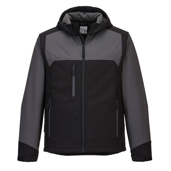 KX362-Black/Gray.  KX3 Hooded Softshell (3L).  Live Chat for Bulk Discounts