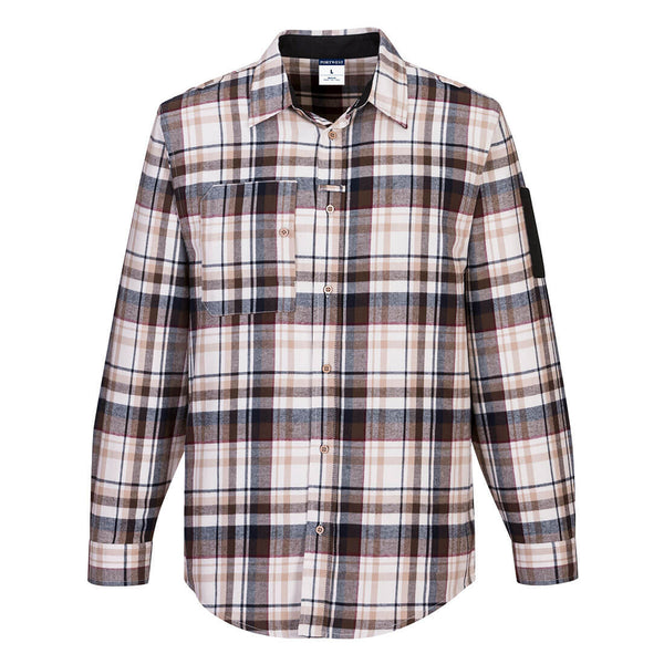 KX370-Brown Check.  KX3 Plaid Work Shirt.  Live Chat for Bulk Discounts