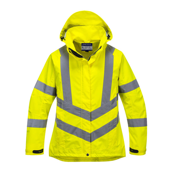 LW70-Yellow.  Women's Hi-Vis Breathable Jacket.  Live Chat for Bulk Discounts