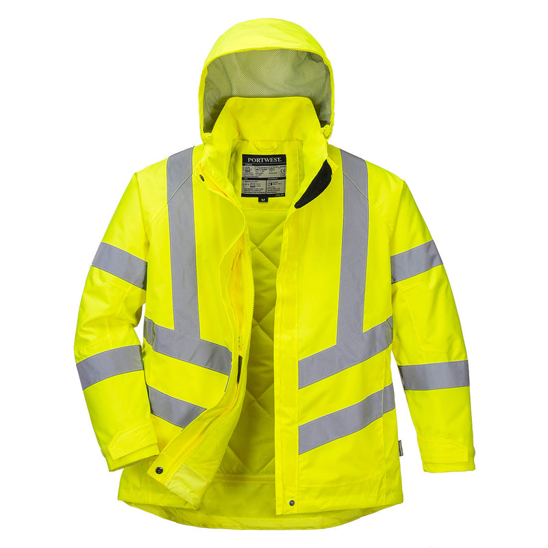 LW74-Yellow.  Women's Hi-Vis Winter Jacket.  Live Chat for Bulk Discounts