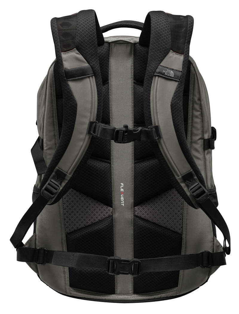 Dark grey north face backpack sale