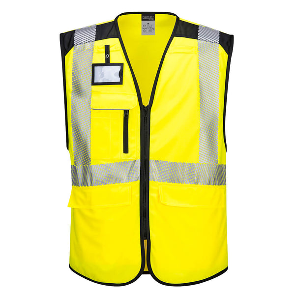 PW309-Yellow/Black.  PW3 Hi-Vis Executive Vest.  Live Chat for Bulk Discounts