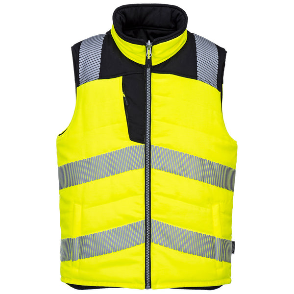 PW374-Yellow/Black.  PW3 Hi-Vis Reversible Vest.  Live Chat for Bulk Discounts