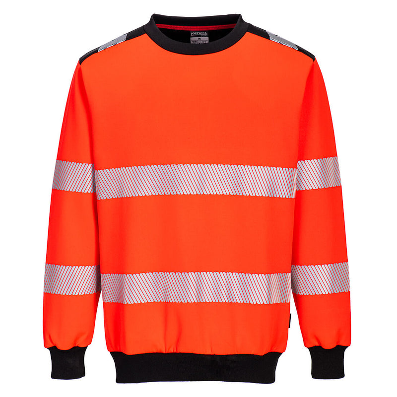 PW379-Red/Black.  PW3 Hi-Vis Sweatshirt.  Live Chat for Bulk Discounts