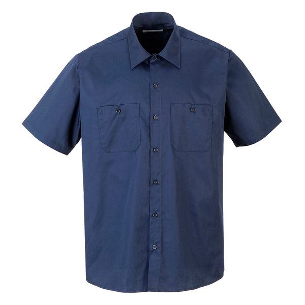 S124-Navy.  Industrial Work Shirt .  Live Chat for Bulk Discounts