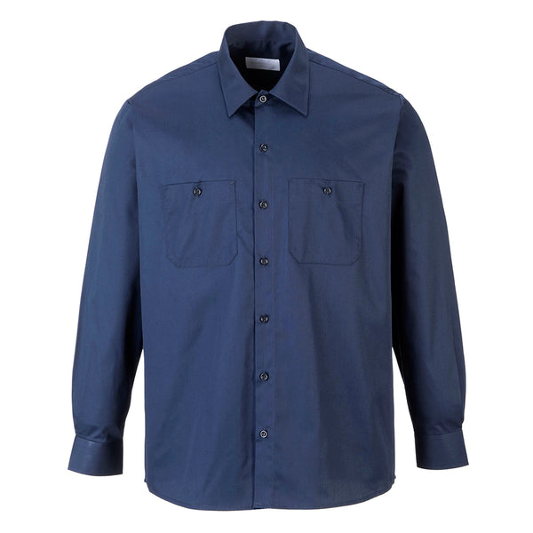 S125-Navy.  Industrial Work Shirt.  Live Chat for Bulk Discounts