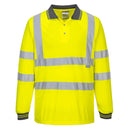 S277-Yellow.  Hi-Vis Long Sleeve Polo Shirt.  Live Chat for Bulk Discounts