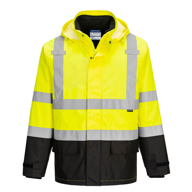 S362-Yellow/Black.  Hi Vis 3-in-1 Contrast Jacket.  Live Chat for Bulk Discounts