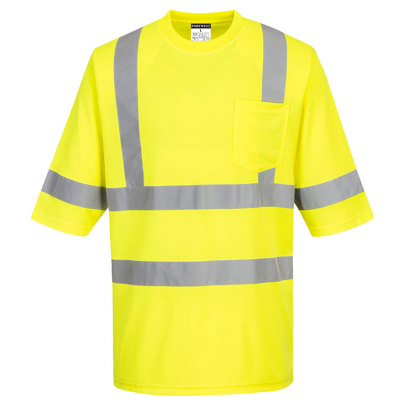 S393-Yellow.  Dayton Class 3 T-Shirt.  Live Chat for Bulk Discounts