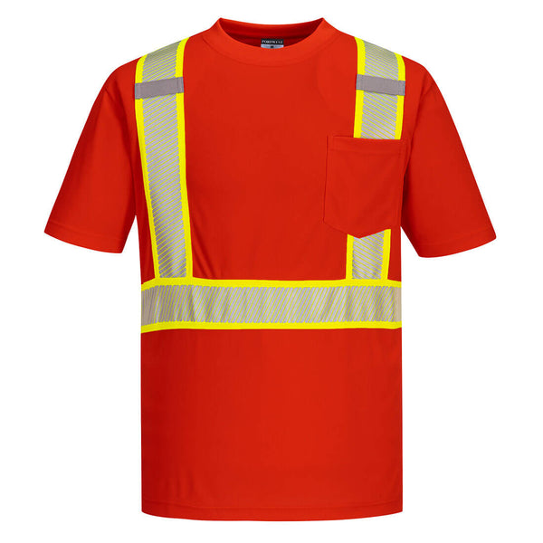 S396-Red.  Iona Plus Short Sleeve T-Shirt.  Live Chat for Bulk Discounts