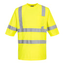 S397-Yellow.  Mesh Panel Class 3 T-Shirt.  Live Chat for Bulk Discounts