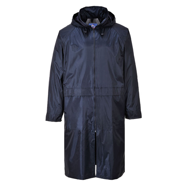 S438-Navy.  Classic Rain Coat.  Live Chat for Bulk Discounts