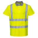 S477-Yellow Tall.  Hi-Vis Short Sleeve Polo Shirt.  Live Chat for Bulk Discounts