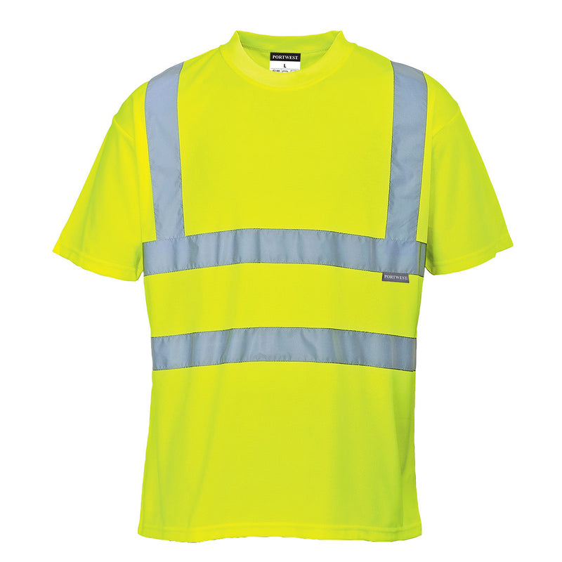 S478-Yellow.  Hi-Vis T-Shirt.  Live Chat for Bulk Discounts