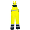 S489-Yellow/Black.  Contrast Bib and Brace - Lined.  Live Chat for Bulk Discounts