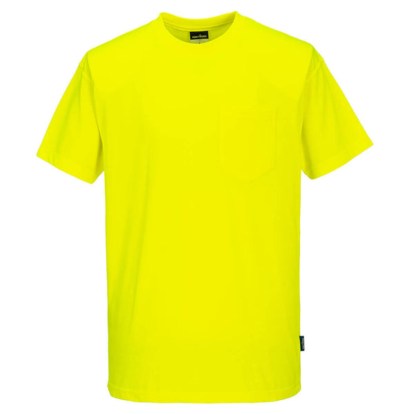 S577-Yellow.  Non ANSI Cotton Blend T-Shirt.  Live Chat for Bulk Discounts