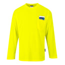 S579-Yellow.  Non ANSI Pocket Long Sleeve T-Shirt.  Live Chat for Bulk Discounts