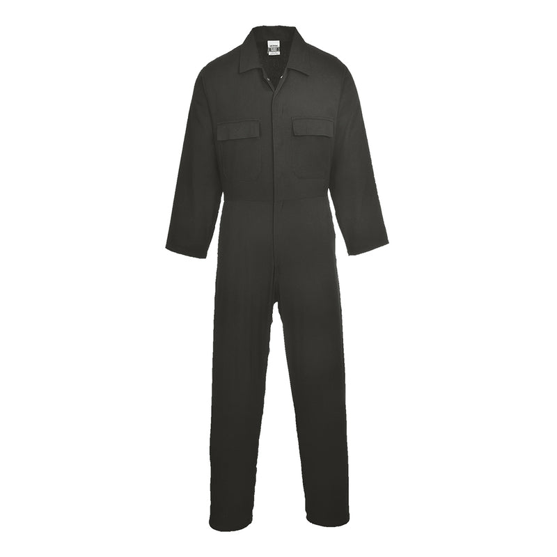 S998-Black.  Work Cotton Coverall.  Live Chat for Bulk Discounts