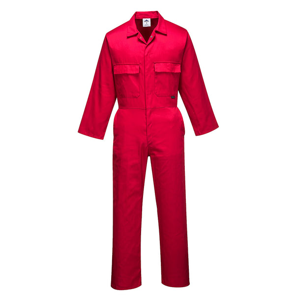 S999-Red.  Euro Work Polycotton Coverall.  Live Chat for Bulk Discounts