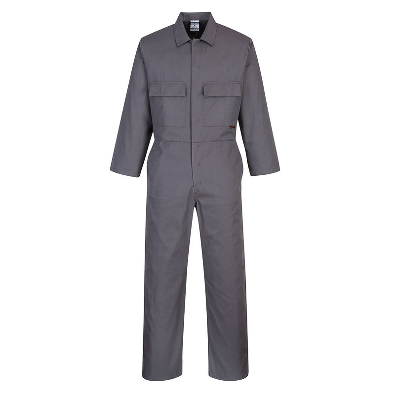 S999-Zoom Gray.  Euro Work Polycotton Coverall.  Live Chat for Bulk Discounts