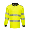 T184-Yellow/Black.  PW3 Hi-Vis Long Sleeve Polo Shirt .  Live Chat for Bulk Discounts