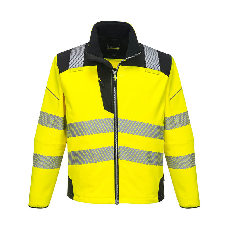 T402-Yellow/Black.  PW3 Hi-Vis Softshell Jacket.  Live Chat for Bulk Discounts