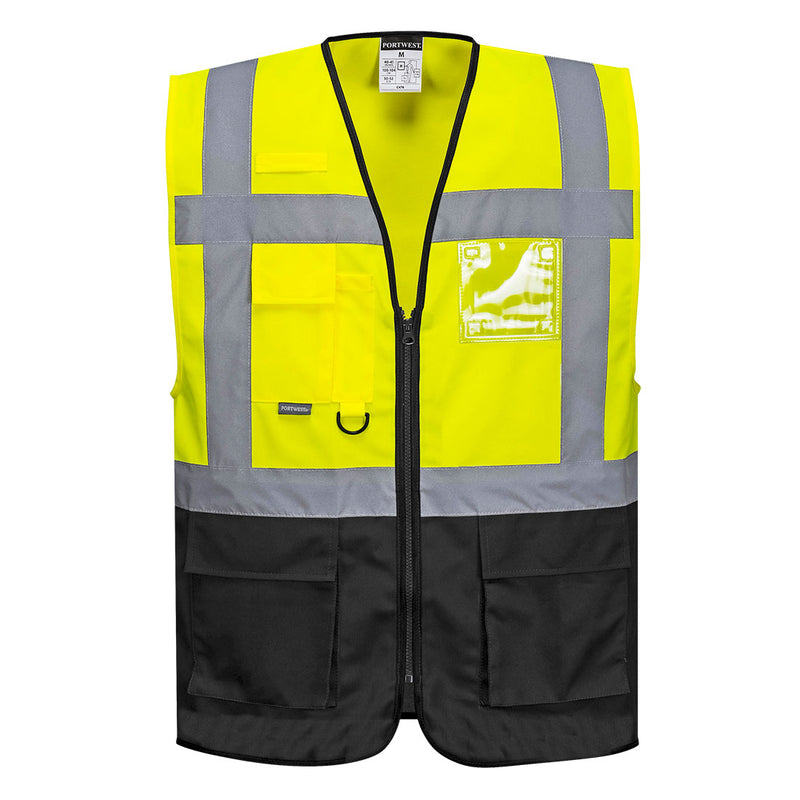 UC476-Yellow/Black.  Warsaw Executive Vest.  Live Chat for Bulk Discounts