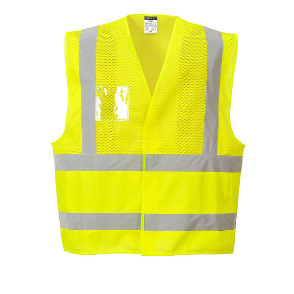 UC494-Yellow.  Hi-Vis Mesh Vest.  Live Chat for Bulk Discounts