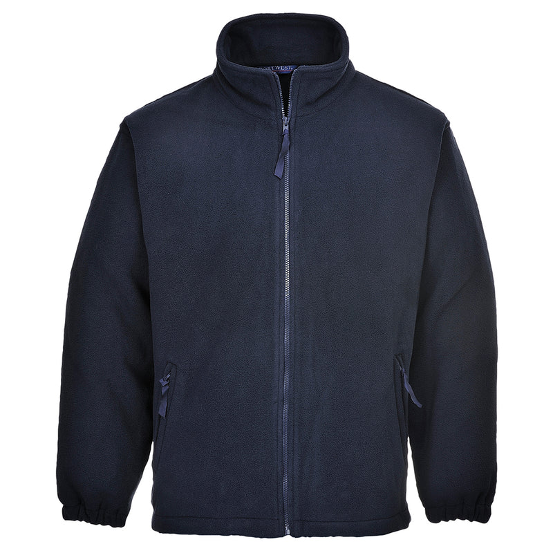 UF205-Navy.  Aran Fleece Jacket.  Live Chat for Bulk Discounts