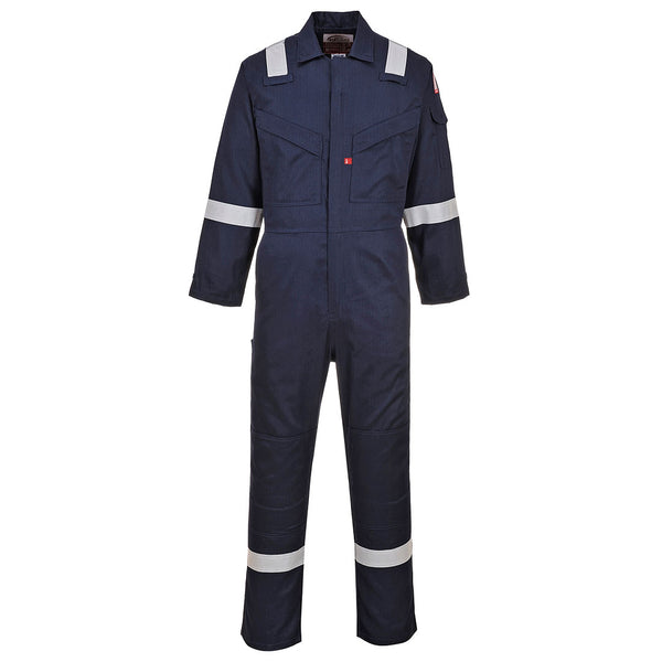 UFR21-Navy.  Super Light Weight FR Antistatic Coverall.  Live Chat for Bulk Discounts