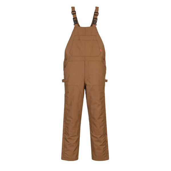 UFR49-Brown.  DuraDuck Flame Quilt Lined Bib Overall.  Live Chat for Bulk Discounts