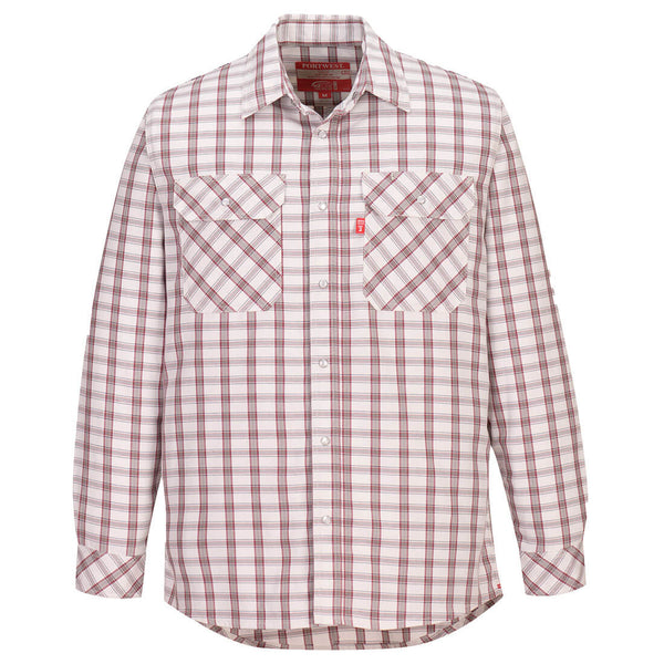 UFR97-White.  Bizflame 88/12 FR Plaid Shirt .  Live Chat for Bulk Discounts