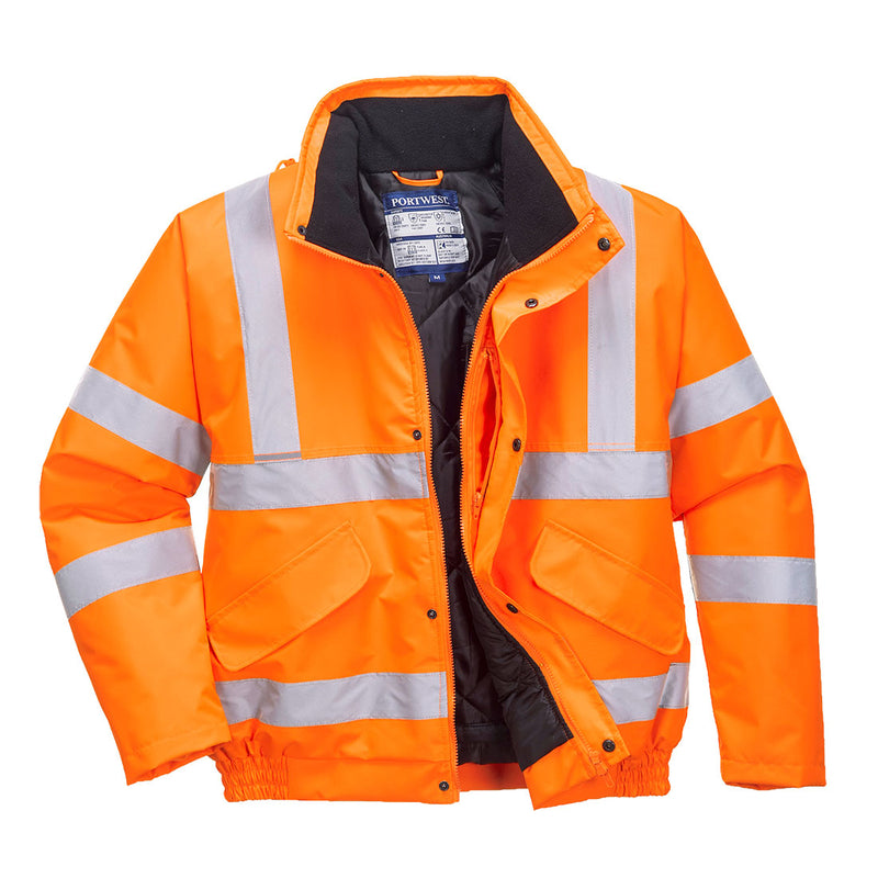 URT32-Orange.  Hi-Vis Bomber Jacket.  Live Chat for Bulk Discounts