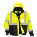 US364-Yellow/Black.  Hi-Vis Premium 2-in-1 Bomber.  Live Chat for Bulk Discounts