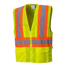 US371-Yellow.  Tulsa Contrast Hi-Vis Mesh Vest.  Live Chat for Bulk Discounts