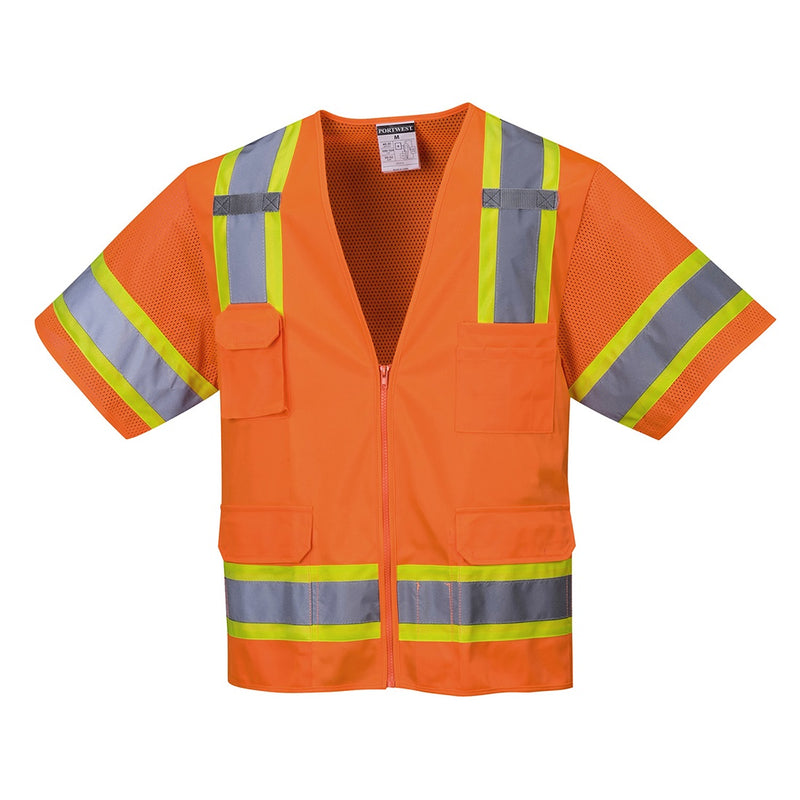 US373-Orange.  Aurora Sleeved Hi-Vis Vest.  Live Chat for Bulk Discounts