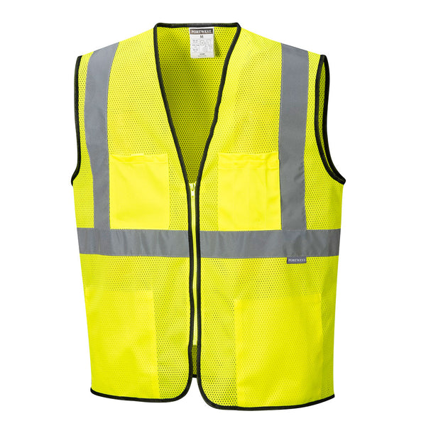 US380-Yellow.  Tampa Mesh Vest.  Live Chat for Bulk Discounts