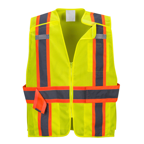 US385-Yellow.  Expandable Mesh Breakaway Vest.  Live Chat for Bulk Discounts