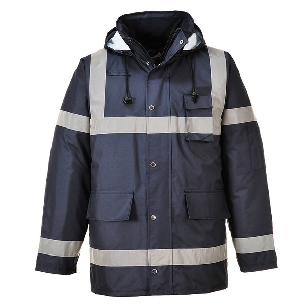 US433-Navy.  Iona Lite Traffic Jacket.  Live Chat for Bulk Discounts