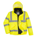 US463-Yellow.  Hi-Vis Bomber Jacket.  Live Chat for Bulk Discounts