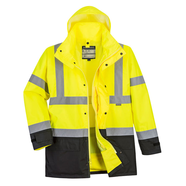 US768-Yellow/Black.  Hi-Vis Executive 5-in-1 Jacket.  Live Chat for Bulk Discounts