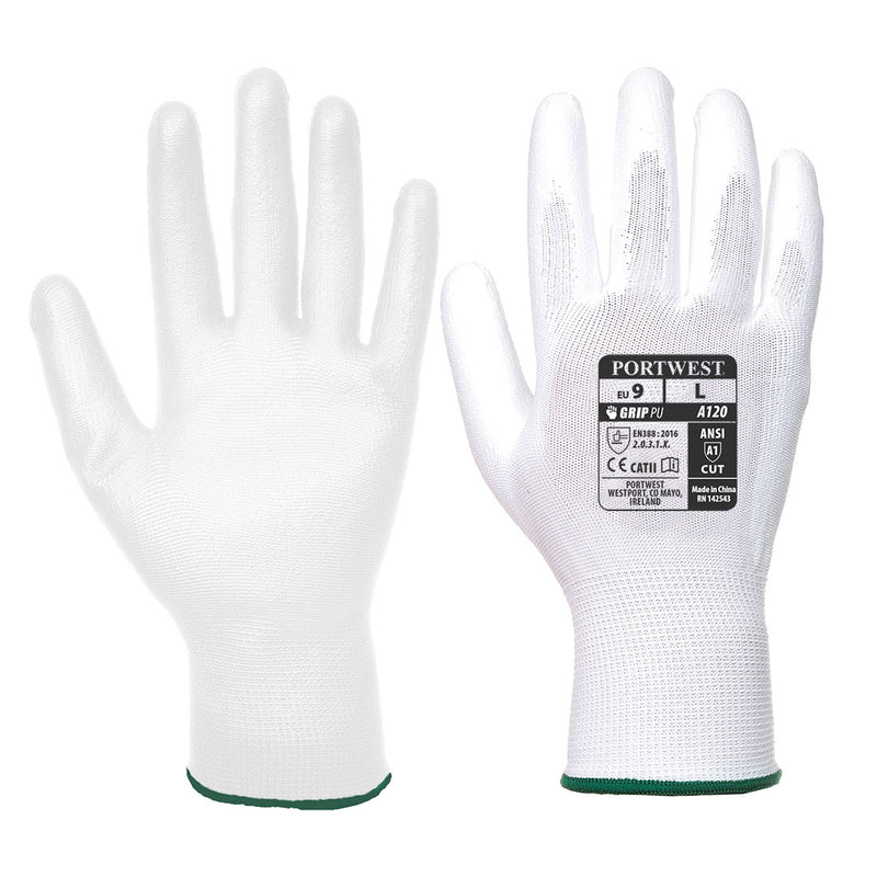 VA120-White.  Vending PU Palm Glove.  Live Chat for Bulk Discounts