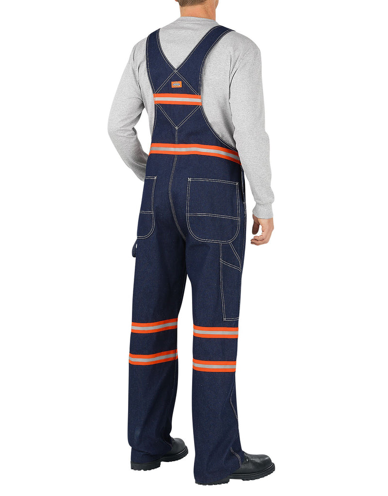 Dickies [VB501] Men's Enhanced Visibility Denim Bib Overall. Live Chat For Bulk Discounts.