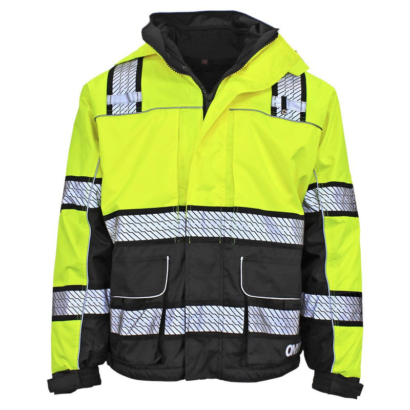 GSS Safety [8505/8507] Hi Vis Onyx Ripstop 3-in-1 Winter Parka Jacket. Live Chat for Bulk Discounts.