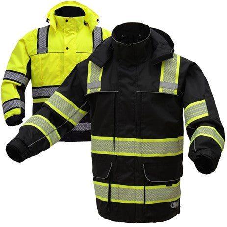 GSS Safety [8507] Hi Vis Onyx Ripstop 3 in1 Winter Parka Jacket-Black. Live Chat For Bulk Discounts.