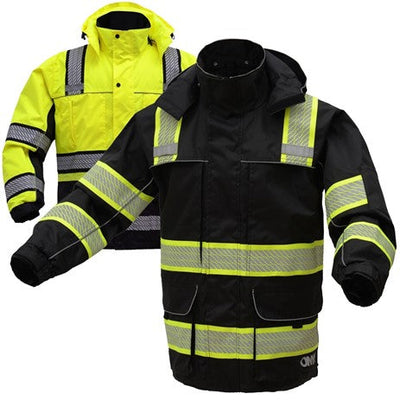 GSS Safety [8507] Hi Vis Onyx Ripstop 3 in1 Winter Parka Jacket-Black.