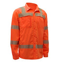 GSS Safety [7506] Hi Vis Class 3 Lightweight Shirt Ripstop Botton Down Shirt w/SPF 50+.  Live Chat for Bulk Discounts.